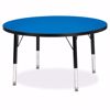 Picture of Berries® Round Activity Table - 36" Diameter, T-height - Blue/Black/Black