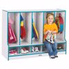 Picture of Rainbow Accents® Toddler 5 Section Coat Locker with Step - without Trays - Orange