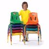 Picture of Berries® Stacking Chairs with Powder-Coated Legs - 8" Ht - Set of 6 - Yellow