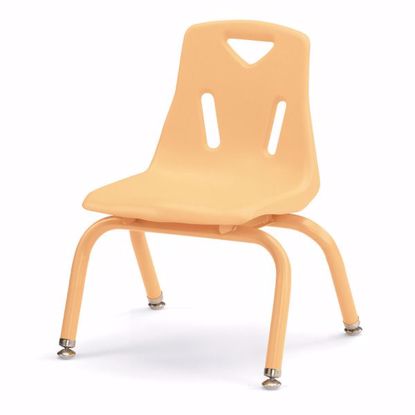 Picture of Berries® Stacking Chair with Powder-Coated Legs - 10" Ht - Camel