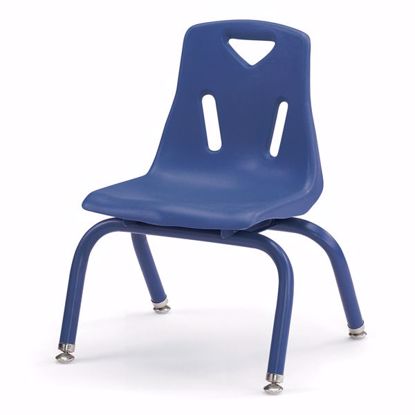 Picture of Berries® Stacking Chairs with Powder-Coated Legs - 10" Ht - Set of 6 - Blue