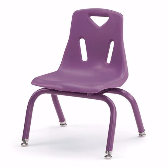 Picture of Berries® Stacking Chairs with Powder-Coated Legs - 10" Ht - Set of 6 - Purple