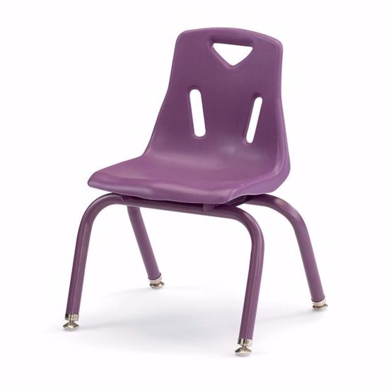 Picture of Berries® Stacking Chairs with Powder-Coated Legs - 12" Ht - Set of 6 - Purple