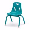 Picture of Berries® Stacking Chairs with Powder-Coated Legs - 12" Ht - Set of 6 - Teal