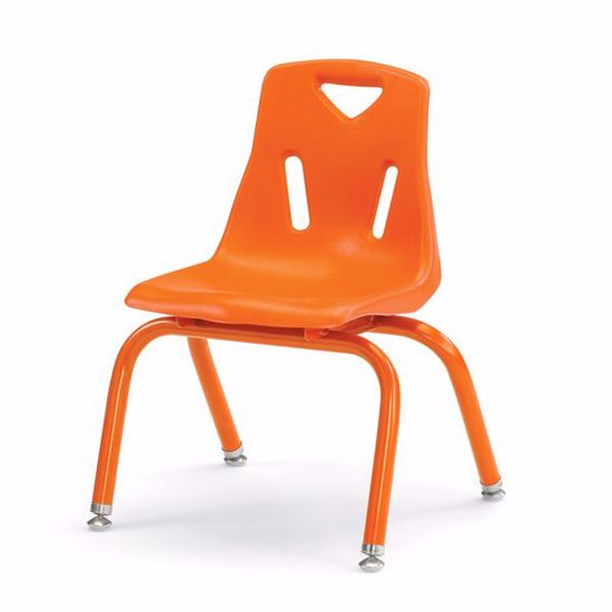 Picture of Berries® Stacking Chairs with Powder-Coated Legs - 12" Ht - Set of 6 - Orange