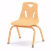 Picture of Berries® Stacking Chairs with Powder-Coated Legs - 12" Ht - Set of 6 - Camel