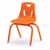 Picture of Berries® Stacking Chair with Powder-Coated Legs - 14" Ht - Orange