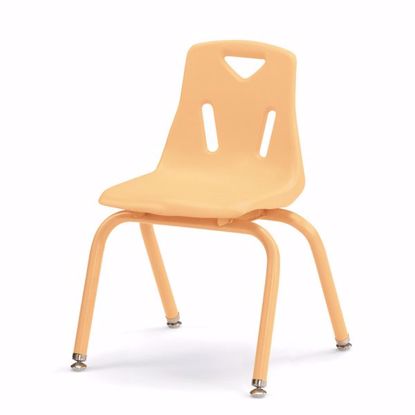 Picture of Berries® Stacking Chair with Powder-Coated Legs - 14" Ht - Camel