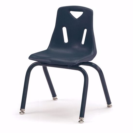 Picture of Berries® Stacking Chairs with Powder-Coated Legs - 14" Ht - Set of 6 - Navy