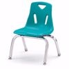 Picture of Berries® Stacking Chair with Chrome-Plated Legs - 10" Ht - Teal