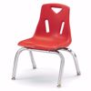 Picture of Berries® Stacking Chair with Chrome-Plated Legs - 10" Ht - Red