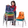 Picture of Berries® Stacking Chairs with Chrome-Plated Legs - 10" Ht - Set of 6 - Blue