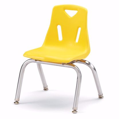 Picture of Berries® Stacking Chair with Chrome-Plated Legs - 12" Ht - Yellow