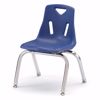 Picture of Berries® Stacking Chairs with Chrome-Plated Legs - 12" Ht - Set of 6 - Blue