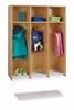 Picture of Jonti-Craft® 3 Section Hanging Locker - with Platinum Tubs