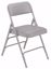 Picture of NPS® 1300 Series Premium Vinyl Upholstered Triple Brace Double Hinge Folding Chair, Warm Grey (Pack of 4)