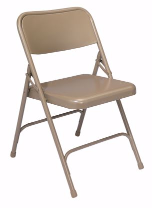 Picture of NPS® 200 Series Premium All-Steel Double Hinge Folding Chair, Beige (Pack of 4)