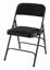 Picture of NPS® 2300 Series Deluxe Fabric Upholstered Triple Brace Double Hinge Premium Folding Chair, Midnight Black (Pack of 4)