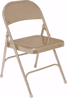Picture of NPS® 50 Series All-Steel Folding Chair, Beige (Pack of 4)