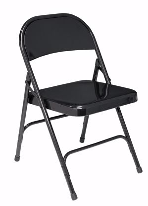 Picture of NPS® 50 Series All-Steel Folding Chair, Black (Pack of 4)