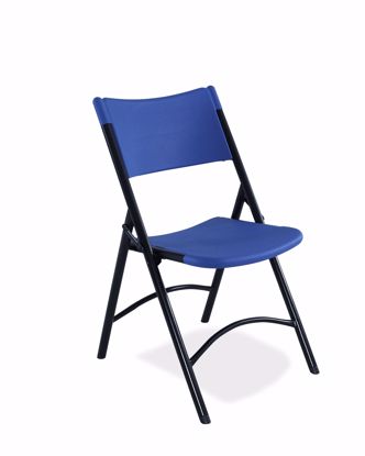 Picture of NPS® 600 Series Heavy Duty Plastic Folding Chair, Blue (Pack of 4)