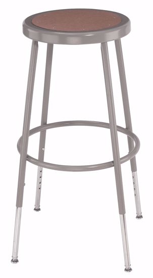 Picture of NPS® 25"-33" Height Adjustable Heavy Duty Steel Stool, Grey