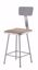 Picture of NPS® 24" Heavy Duty Square Seat Steel Stool With Backrest, Grey