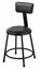 Picture of NPS® 18"Heavy Duty Vinyl Padded Steel Stool With Backrest, Black