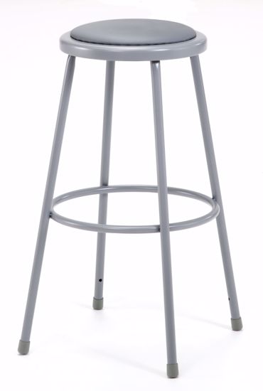 Picture of NPS® 30"Heavy Duty Vinyl Padded Steel Stool, Grey