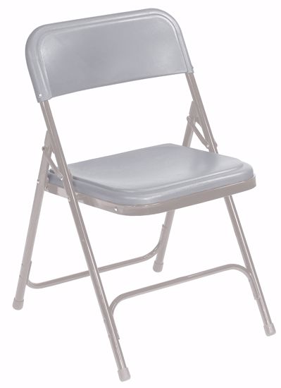 Picture of NPS® 800 Series Premium Lightweight Plastic Folding Chair, Grey (Pack of 4)