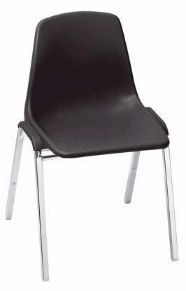 Picture of NPS® 8100 Series Poly Shell Stacking Chair, Black