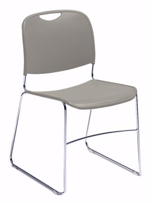 Picture of NPS® 8500 Series Ultra-Compact Plastic Stack Chair, Gunmetal