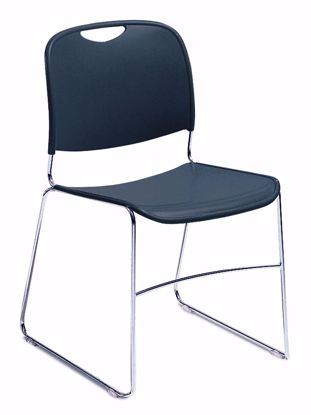 Picture of NPS® 8500 Series Ultra-Compact Plastic Stack Chair, Navy Blue