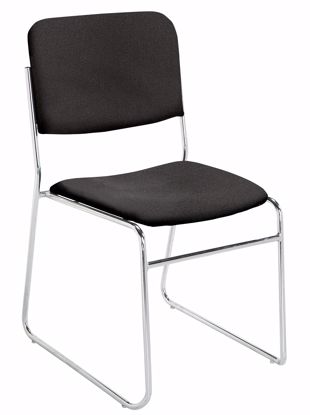Picture of NPS® 8600 Series Fabric Padded Signature Stack Chair, Ebony Black