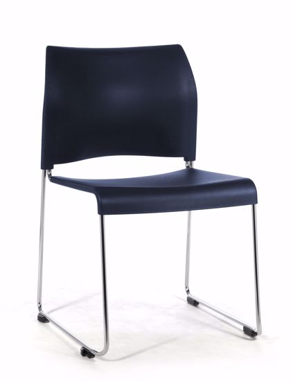 Picture of NPS® Cafetorium Plastic Stack Chair, Navy