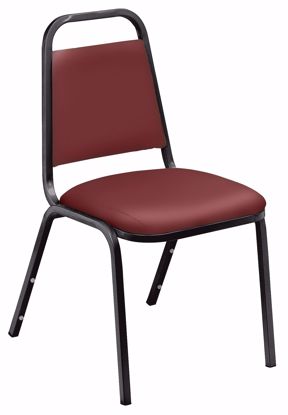 Picture of NPS® 9100 Series Vinyl Upholstered Stack Chair, Pleasant Burgundy