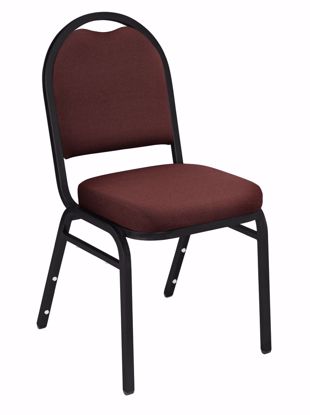 Picture of NPS® 9200 Series Premium Fabric Upholstered Stack Chair, Rich Maroon Seat/ Black Sandtex Frame