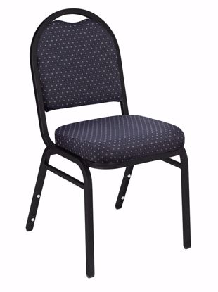 Picture of NPS® 9200 Series Premium Fabric Upholstered Stack Chair, Diamond Navy Seat/ Black Sandtex Frame