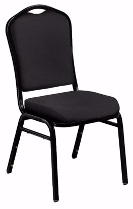 Picture of NPS® 9300 Series Deluxe Fabric Upholstered Stack Chair, Ebony Black