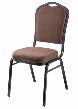 Picture of NPS® 9300 Series Deluxe Fabric Upholstered Stack Chair, Natural Chocolatier
