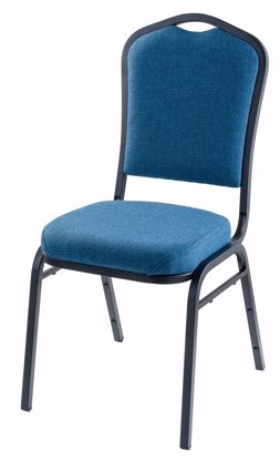 Picture of NPS® 9300 Series Deluxe Fabric Upholstered Stack Chair, Natural Blue