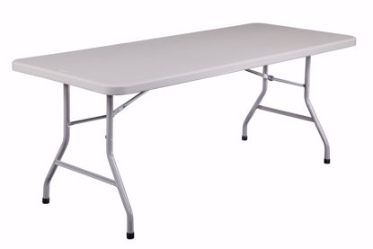 Picture of NPS® 30" x 72" Heavy Duty Folding Table, Speckled Gray