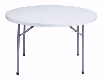 Picture of NPS® 48" Heavy Duty Round Folding Table, Speckled Grey