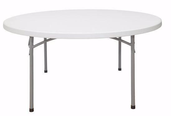Picture of NPS® 60" Heavy Duty Round Folding Table, Speckled Grey