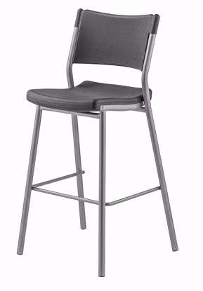 Picture of NPS® Café Time Stool, Charcoal Slate Top & Silver Frame
