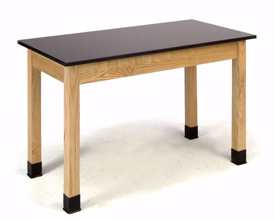 Picture of NPS® Science Lab Table, 24" X 48" X 30", Phenolic Top and Solid Wood Legs