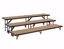 Picture of NPS® 3 Level Straight Standing Choral Riser, Hardboard Floor  (18"x96" Platform)