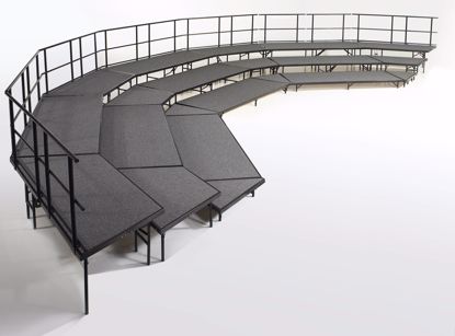 Picture of NPS® Seated Choral Riser Configuration, 3 Level, Red Carpet