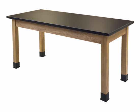 Picture of NPS® Science Lab Table, 24" X 48" X 30", Chemical Resistant Top and Solid Wood Legs