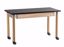 Picture of NPS® Height Adjustable Science Lab Table With Caster Legs, 24" X 54", Chemical Resistant Top and Oak Legs